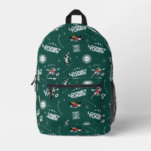 LOONEY TUNES™ Fußball-Playbook-Muster Bedruckter Rucksack
