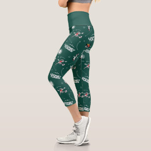 LOONEY TUNES™ Fußball-Playbook-Muster Capri Leggings