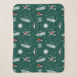 LOONEY TUNES™ Fußball-Playbook-Muster Sherpadecke