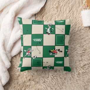 LOONEY TUNES™ Fußballrastermuster Kissen