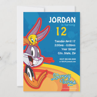 LOONEY TUNES™ Geburtstag anzeigen Einladung