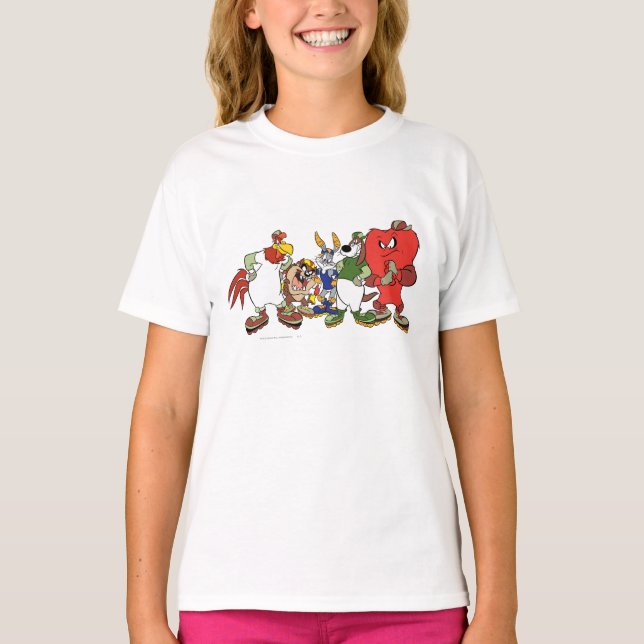 LOONEY TUNES™ Gruppe Baseball-Bild T-Shirt (Vorderseite)
