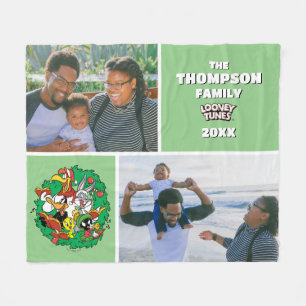 LOONEY TUNES™ Gruppe Weihnachtsmann Familie Foto Fleecedecke