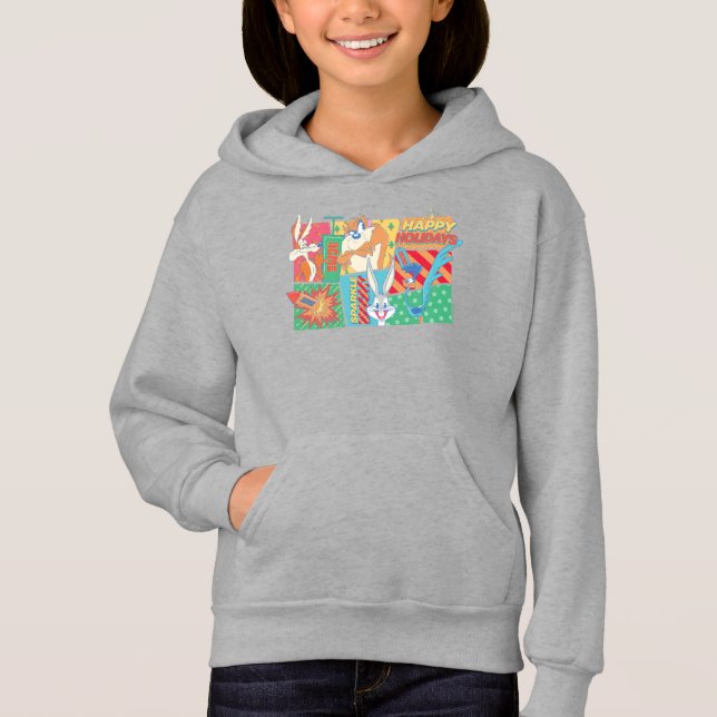 LOONEY TUNES™ | Happy Holidays Pattern Hoodie (Vorderseite)