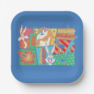 LOONEY TUNES™ Happy Holidays Pattern Pappteller