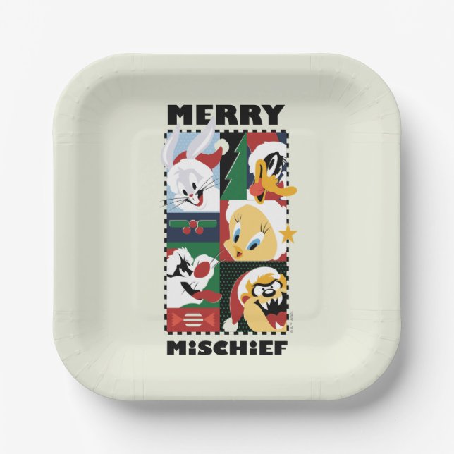 LOONEY TUNES™ Holiday Merry Mischief Pappteller (Vorderseite)