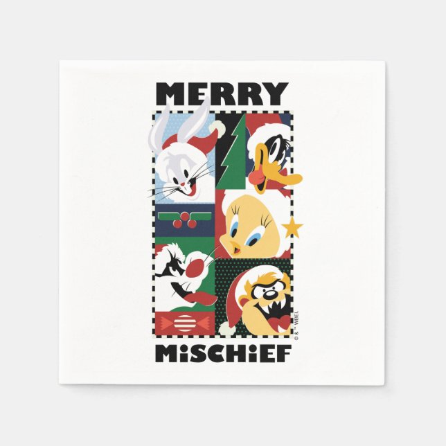 LOONEY TUNES™ Holiday Merry Mischief Serviette (Vorderseite)