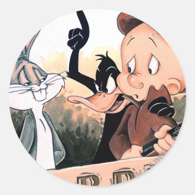 LOONEY TUNES™ Kaninchenseasoning Runder Aufkleber (Vorderseite)