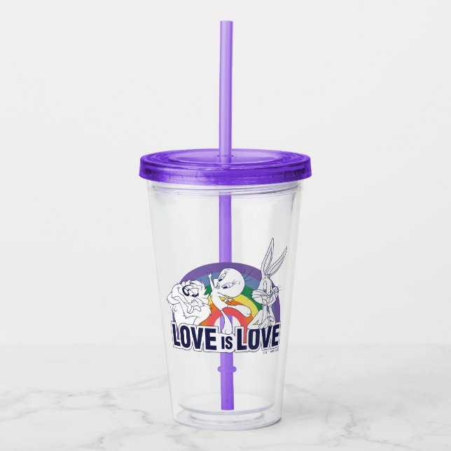 LOONEY TUNES™ - Liebe ist Liebe Acryltrinkbecher (Vorderseite)