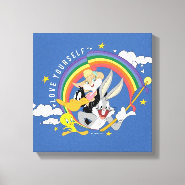 LOONEY TUNES™ - Love Yourself Pride Badge Leinwanddruck (Vorderseite)