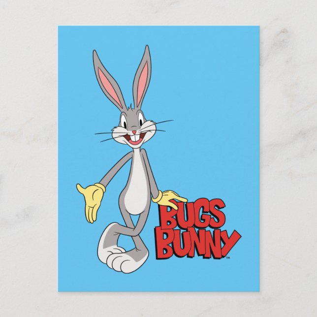 LOONEY TUNES™ Retro-Lachen | BUGS BUNNY™ Postkarte (Vorderseite)
