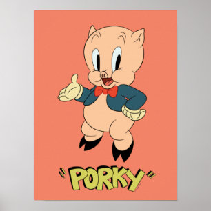 LOONEY TUNES™ Retro-Lachen   Porky Pig Poster