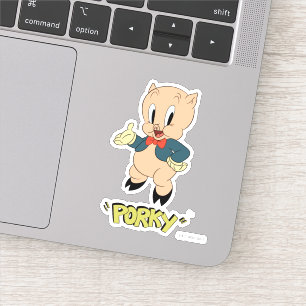 LOONEY TUNES™ Retro-Lachen  Schweinefleisch Aufkleber
