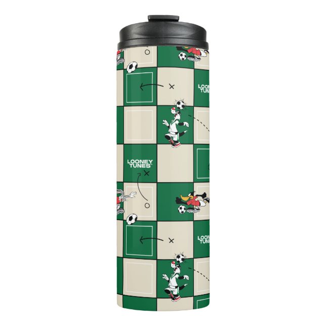 LOONEY TUNES™ Soccer Grid Pattern Thermosbecher (Vorderseite)