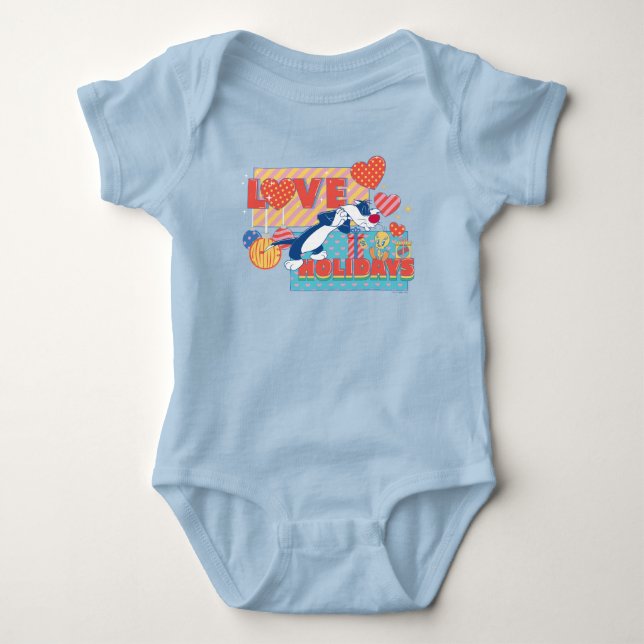 LOONEY TUNES™ | SYLVESTER™ & TWEETY™Liebe Urlaub Baby Strampler (Vorderseite)