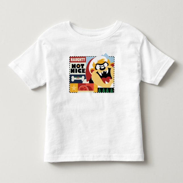 LOONEY TUNES™ TAZ™ Naughty Not Nice Kleinkind T-shirt (Vorderseite)