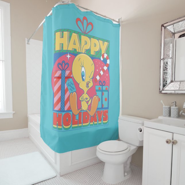 LOONEY TUNES™ | TWEETY™ Happy Holidays Duschvorhang (Beispiel)