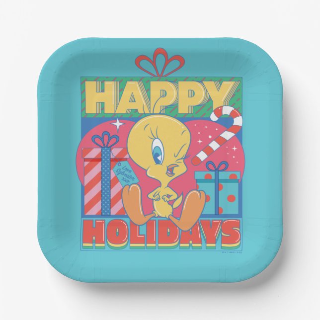 LOONEY TUNES™ | TWEETY™ Happy Holidays Pappteller (Vorderseite)