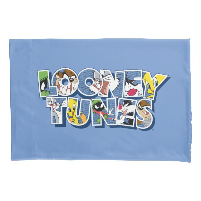LOONEY TUNES™ Zeichen in Buchstaben Kissenbezug (Vorderseite)