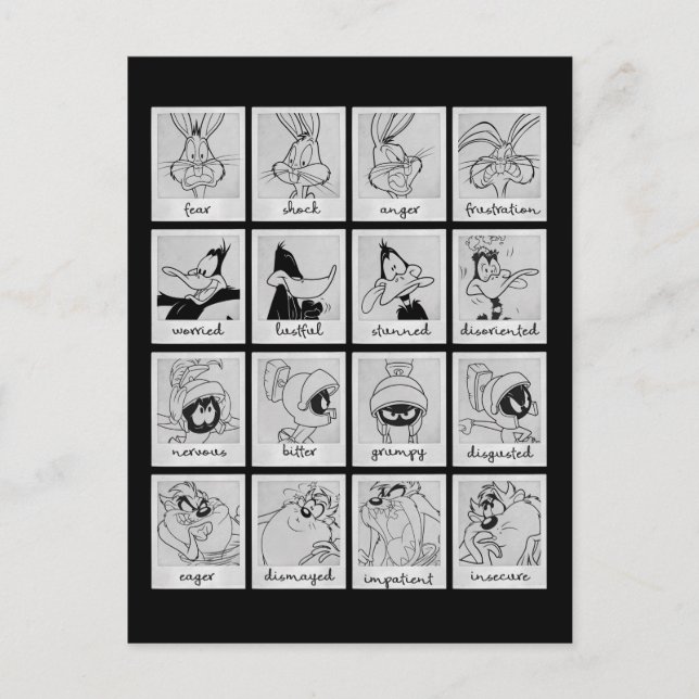 LOONEY TUNES™ Zeichentabelle Postkarte (Vorderseite)