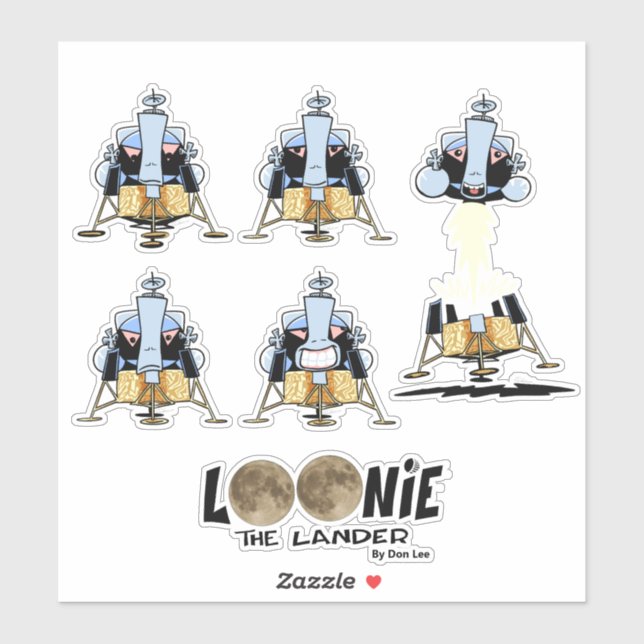 Loonie the Lander Aufkleber (Blatt)
