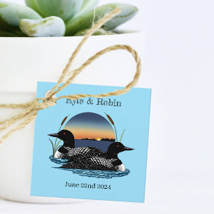 Loons Sunset Blue Geschenkanhänger