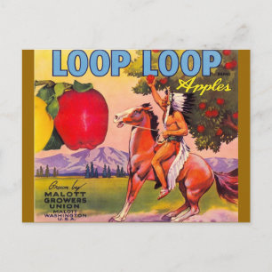 Loop Loop Äpfel Postkarte