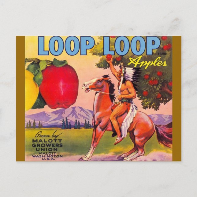 Loop Loop Äpfel Postkarte (Vorderseite)
