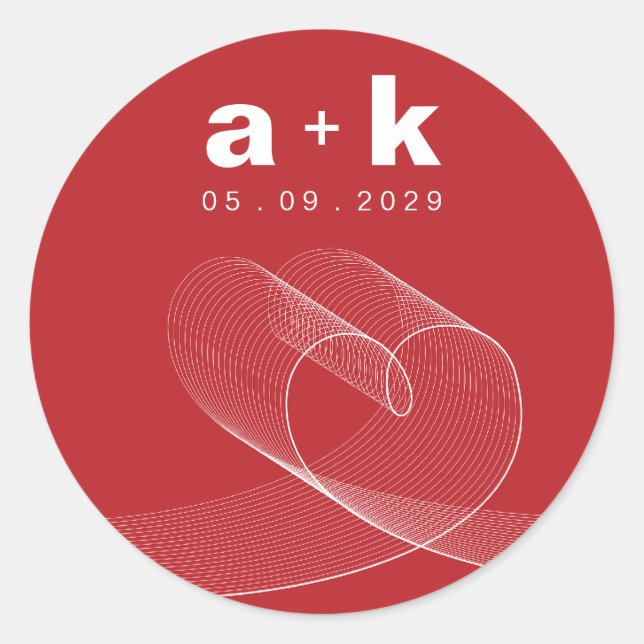 Loopy Love Lines White Favoriser Étiquette cadeau  (Devant)