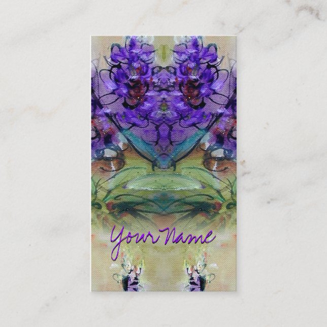 Loopy Lupines Arful Business Card anpassbar Visitenkarte (Vorderseite)