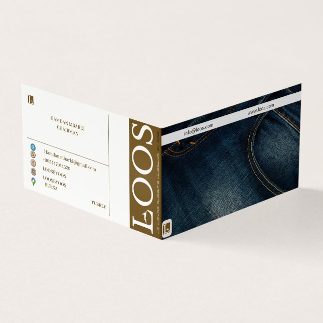 LOOS-GESCHÄFTSKARTE VISITENKARTEN (Vorderseite)