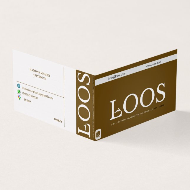 LOOS-GESCHÄFTSKARTE VISITENKARTEN (Vorderseite)