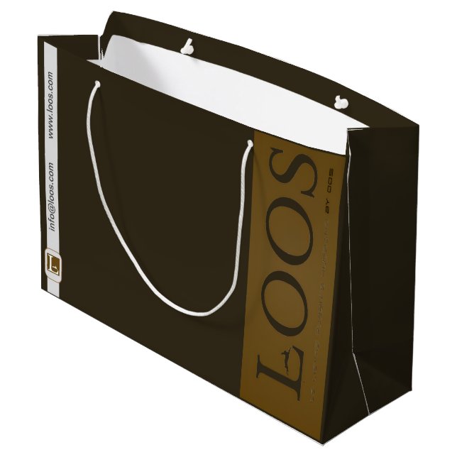 LOOS GIFT BAG GROßE GESCHENKTÜTE (Rückseite Schrägansicht)