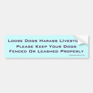 Loose Dogs Harass Lianimal Autoaufkleber