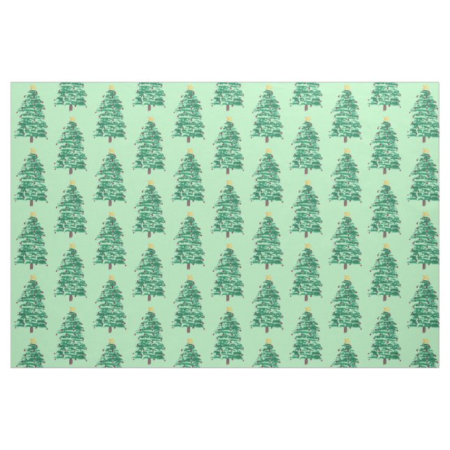 Loose Malerei Weihnachtsbaum Muster Fabric Stoff (Fat Quarter (45,7 x 55,9 cm))
