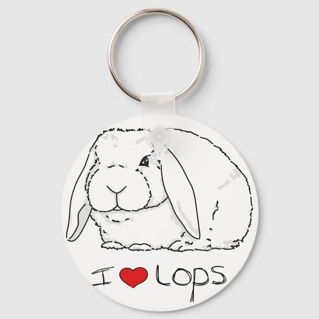 Lop Rabbit Schlüsselanhänger (Vorderseite)