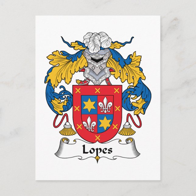 Lopes Familienwappen Postkarte (Vorderseite)
