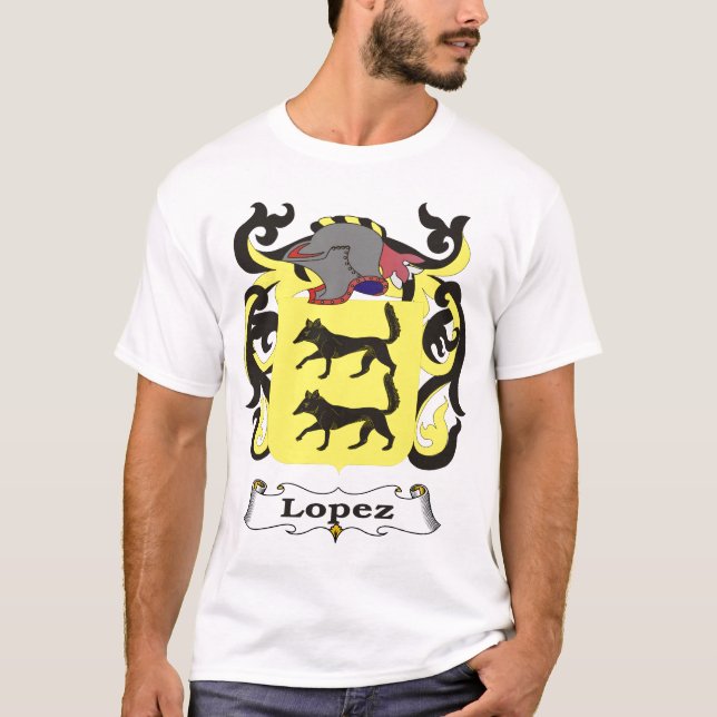 Lopez-Familien-Wappen T - Shirt (Vorderseite)