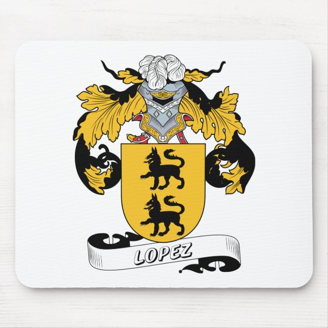Lopez-Familienwappen Mousepad (Vorne)