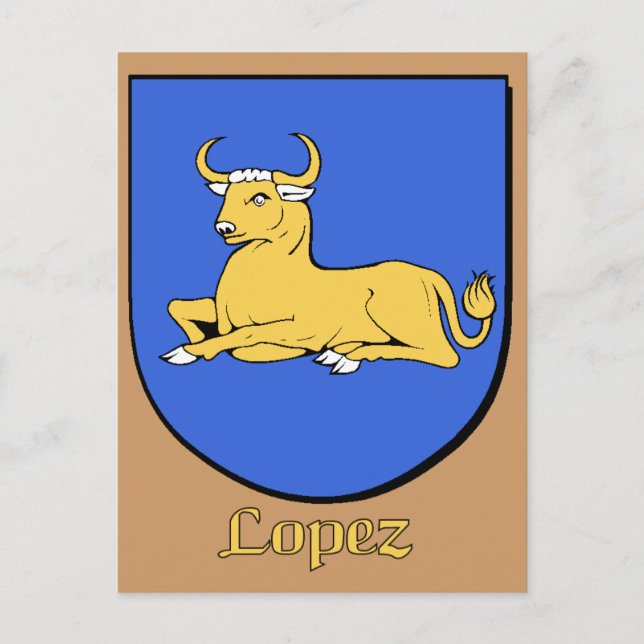 Lopez Family Shield Postkarte (Vorderseite)
