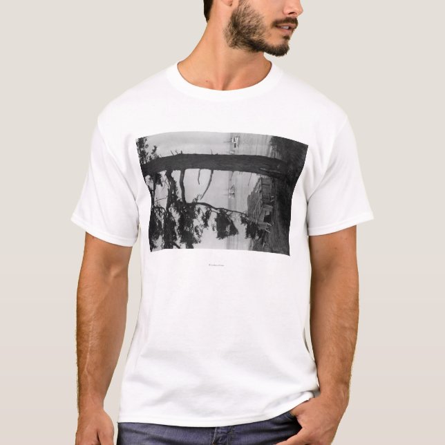 Lopez-Insel, WA - Fischerboote in der Bucht T-Shirt (Vorderseite)