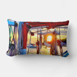 Lopez Island Segeln und Sonnenuntergang Kissen