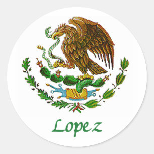 Lopez Mexican National Siegel Runder Aufkleber