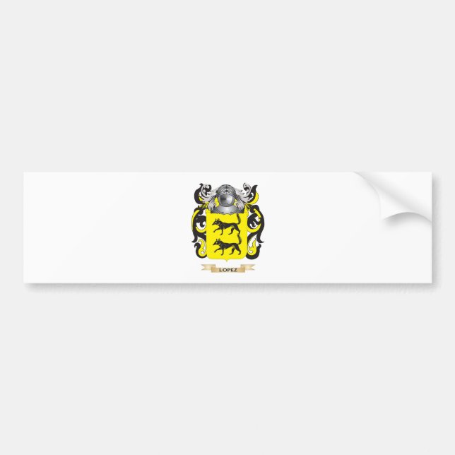 Lopez-Wappen (Familienwappen) Autoaufkleber (Vorne)