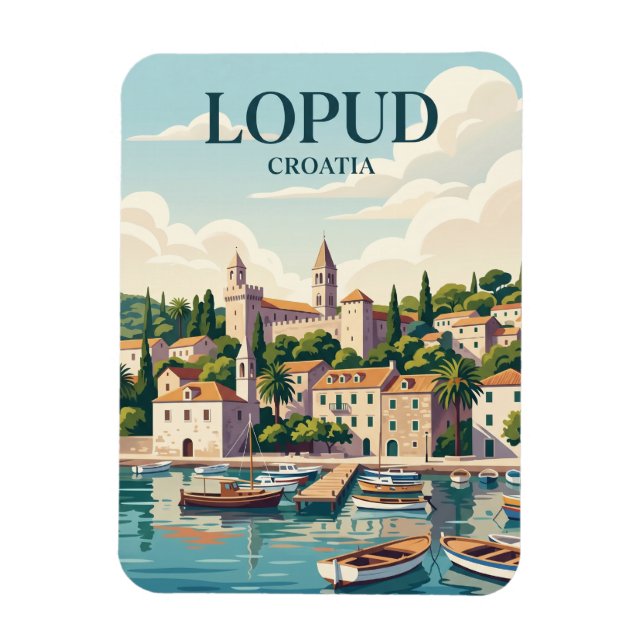 Lopud Insel Kroatien Magnet (Vertikal)