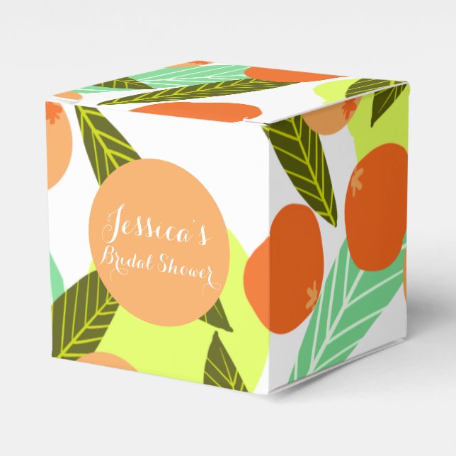 Loquat Frucht Muster Brautparty Peach Geschenkschachtel (Vorderseite)