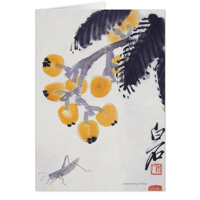 Loquats et une sauterelle (Devant)