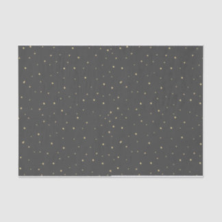 L'or pointille le noir de papier de soie de soie