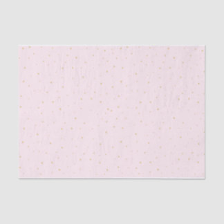 L'or pointille le rose de papier de soie de soie