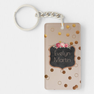 L'or rose décoré d'un monogramme pointille le